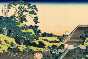 Die Fuji aus dem Mishima Pass Katsushika Hokusai Ukiyoe gesehen Ölgemälde